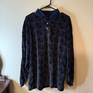 Evan Picone Blue Polo Shirt Versatile Style